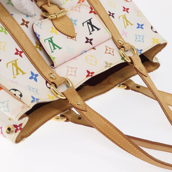 LOUIS VUITTON Monogram Multicolor Aurelia MM Tote Bag Weiß M40094 Auth BA9560
