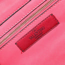 VALENTINO Rock Studs Handtasche Leder 2-Wege Pink Gold Auth BA9561-11