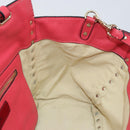 VALENTINO Rock Studs Handtasche Leder 2-Wege Pink Gold Auth BA9561-20
