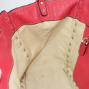 VALENTINO Rock Studs Handtasche Leder 2-Wege Pink Gold Auth BA9561-21