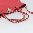 VALENTINO Rock Studs Handtasche Leder 2-Wege Pink Gold Auth BA9561-7