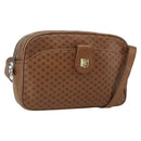 CELINE Macadam Canvas Shoulder Bag PVC Brown Gold Auth BA9563-1