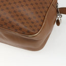 CELINE Macadam Canvas Shoulder Bag PVC Brown Gold Auth BA9563-12