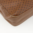 CELINE Macadam Canvas Shoulder Bag PVC Brown Gold Auth BA9563-13