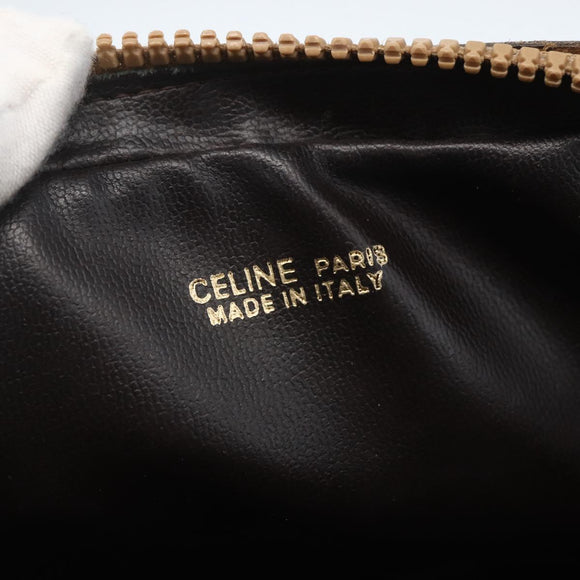 CELINE Macadam Canvas Shoulder Bag PVC Brown Gold Auth BA9563