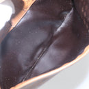 CELINE Macadam Canvas Shoulder Bag PVC Brown Gold Auth BA9563-20