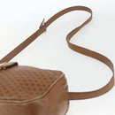 CELINE Macadam Canvas Shoulder Bag PVC Brown Gold Auth BA9563-8