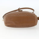 CELINE Macadam Canvas Shoulder Bag PVC Brown Gold Auth BA9563-9