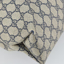 GUCCI GG Supreme Sherry Line Tote Bag PVC Navy Gold 39 02 091 Auth BA9564-13