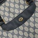 GUCCI GG Supreme Sherry Line Tote Bag PVC Navy Gold 39 02 091 Auth BA9564-14
