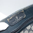 GUCCI GG Supreme Sherry Line Tote Bag PVC Navy Gold 39 02 091 Auth BA9564-16