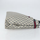 GUCCI GG Supreme Sherry Line Tote Bag PVC Navy Gold 39 02 091 Auth BA9564-4