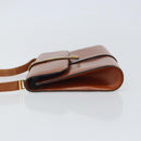 Christian Dior Shoulder Bag Leather Gold Brown Auth BA9565-5
