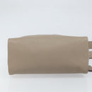 FENDI Celeria Ray Hand Bag Leather 2way Gray Silver Auth BA9567-5