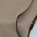 FENDI Celeria Ray Hand Bag Leather 2way Gray Silver Auth BA9567-18