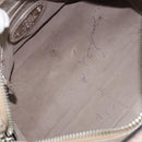 FENDI Celeria Ray Hand Bag Leather 2way Gray Silver Auth BA9567-10