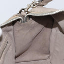 FENDI Celeria Ray Hand Bag Leather 2way Gray Silver Auth BA9567-22
