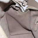 FENDI Celeria Ray Hand Bag Leather 2way Gray Silver Auth BA9567-23