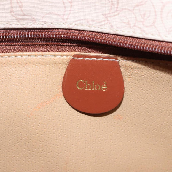 Chloe Tote Bag PVC Beige Auth BA957