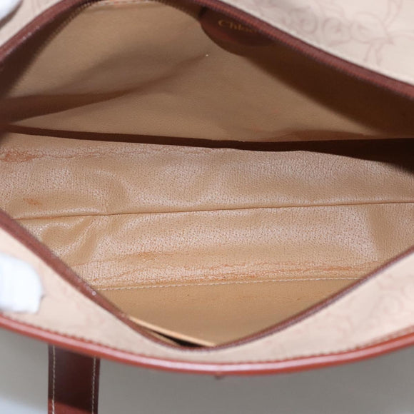 Chloe Tote Bag PVC Beige Auth BA957