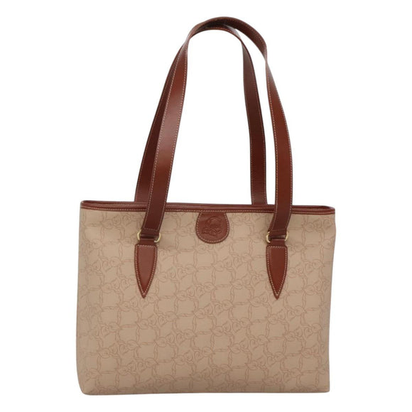 Chloe Tote Bag PVC Beige Auth BA957