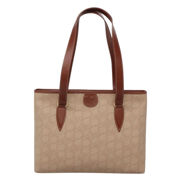 Chloe Tote Bag PVC Beige Auth BA957