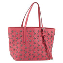 Jimmy Choo Sasha S Tote Bag Leather Pink Silver Auth BA9570-1