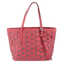 Jimmy Choo Sasha S Tote Bag Leather Pink Silver Auth BA9570-13