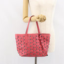 Jimmy Choo Sasha S Tote Bag Leather Pink Silver Auth BA9570-22