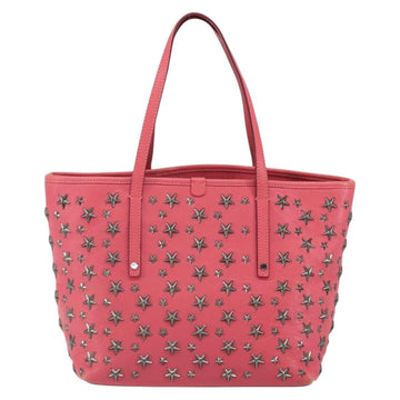 Jimmy Choo Sasha S Tote Bag Leather Pink Silver Auth BA9570 - 0