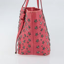 Jimmy Choo Sasha S Tote Bag Leather Pink Silver Auth BA9570-3