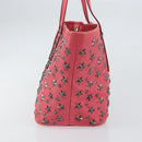 Jimmy Choo Sasha S Tote Bag Leather Pink Silver Auth BA9570-4