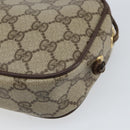 GUCCI GG Supreme Shoulder Bag PVC Beige Gold 116 02 606 Auth BA9572-15