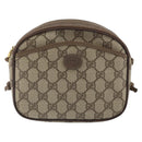 GUCCI GG Supreme Shoulder Bag PVC Beige Gold 116 02 606 Auth BA9572-13