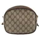 GUCCI GG Supreme Shoulder Bag PVC Beige Gold 116 02 606 Auth BA9572-2