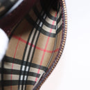 BURBERRY Nova Check Tote Bag PVC Beige Gold Auth BA9573-21