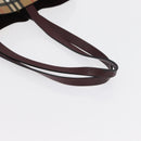 BURBERRY Nova Check Tote Bag PVC Beige Gold Auth BA9573-7