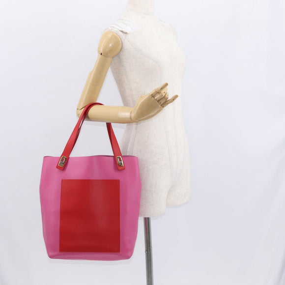 BALENCIAGA Tote Bag Leather Pink Gold 309658 Auth BA9574