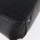 CHANEL Choco Bar Hand Bag Nylon Black Silver CC Auth BA9577-10