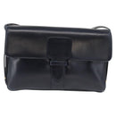 LOEWE Shoulder Bag Leather Navy Gold Auth BA9578-13