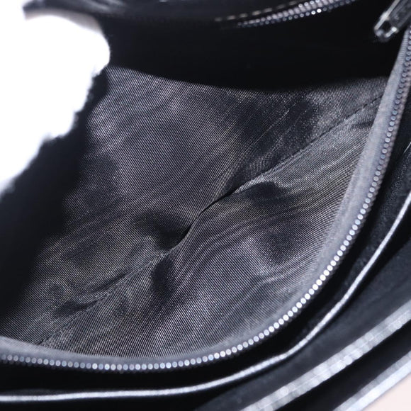 LOEWE Shoulder Bag Leather Navy Gold Auth BA9578