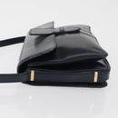 LOEWE Shoulder Bag Leather Navy Gold Auth BA9578-4