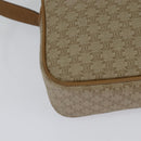 CELINE Macadam Canvas Shoulder Bag Beige Auth BA958-15