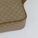 CELINE Macadam Canvas Shoulder Bag Beige Auth BA958-16