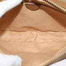 CELINE Macadam Canvas Shoulder Bag Beige Auth BA958-10
