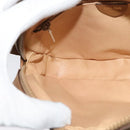 CELINE Macadam Canvas Shoulder Bag Beige Auth BA958-18