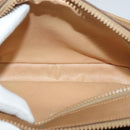 CELINE Macadam Canvas Shoulder Bag Beige Auth BA958-21