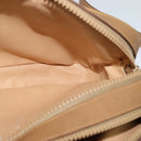 CELINE Macadam Canvas Shoulder Bag Beige Auth BA958-22