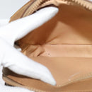 CELINE Macadam Canvas Shoulder Bag Beige Auth BA958-23