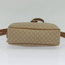 CELINE Macadam Canvas Shoulder Bag Beige Auth BA958-9